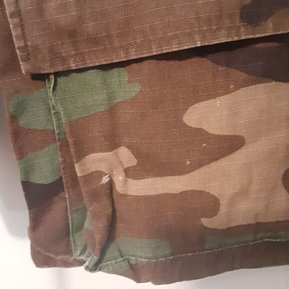 Vtg Military Combat Woodland Camo Jacket Size Small Regular 8415-01-184-1324 - Picture 6 of 12